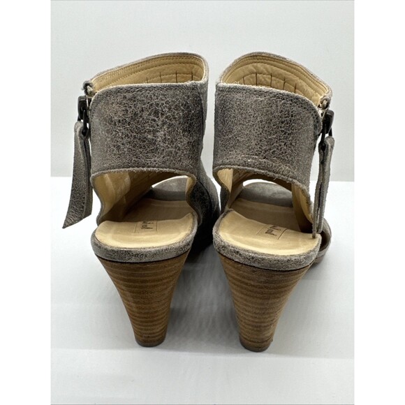 Paul Green Cayenne Peep Toe Bootie Boot Silver Heeled Zip UK 5 / US 7.5 - Picture 6 of 9